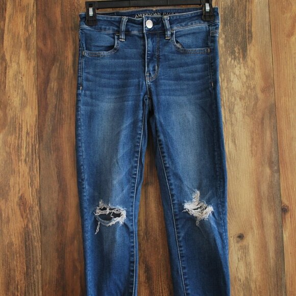 American Eagle Next Level Stretch X Jegging Crop Jeans 2 - Picture 3 of 5
